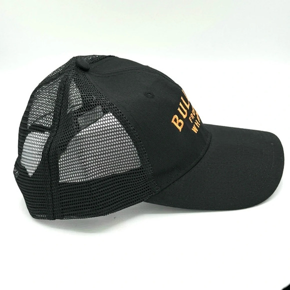 BULLEIT FRONTIER WHISKEY Black Trucker Hat Polyester Mesh and Cotton Adjustable - Picture 5 of 7